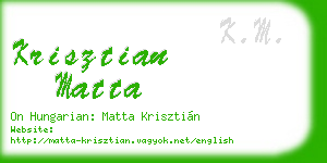krisztian matta business card
